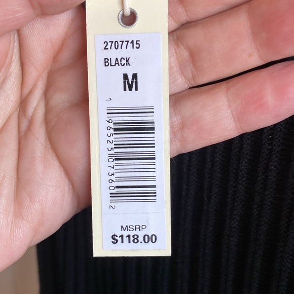 MAX STUDIO NWT Black Knit Pull-On Waistband Pleated Sweater Skirt Size medium - Picture 8 of 10